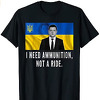 Na internetu se prodaju majice s likom Zelenskog i čuvenom izjavom "Trebam municiju, a ne prijevoz"