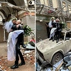 Ukrajinski par se vjenčao usred invazije, svadbene fotografije napravili među ruševinama Harkova