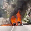 Kod Foče izgorio motocikl čeških tablica, vozač teško povrijeđen