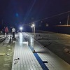 Zbog dnevnih vrućina, radnici na bazenu Dobrinja keramiku postavljaju noću
