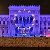 Vijećnica osvijetljena bojama zastave EU povodom preporuke o dodjeli kandidatskog statusa BiH