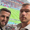 Džeko i Pjanić zajedno pratili meč Hrvatske i Kanade, lako je pogoditi za koga su navijali