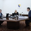 Dobra atmosfera među novim članovima Predsjedništva BiH uoči prve sjednice