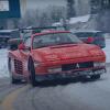 Ferrari Testarossa na ljetnim gumama u snježnoj avanturi