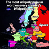Zanimljiva mapa Evrope pokazuje koja riječ se najčešće pominje na Wikipedia stranicama država