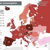 Mapa Evrope koja prikazuje konzumaciju mesa po državama, podaci za BiH mogli bi vas iznenaditi