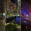 Saobraćajna nesreća u Lukavici, zbog jačine udara automobil završio na pješačkoj stazi