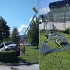 Ilidža: Vozačica probila ogradu na parkingu pa srušila stub ulične rasvjete