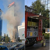 Požar ispred Unitica u Sarajevu, od toplote popucalo nekoliko prozora