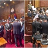 Ponovo haos u skupštini Srbije: Pripadnici obezbjeđenja opkolili zastupnike opozicije