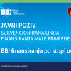 BBI banka objavila Javni poziv o liniji poticajnih finansiranja namijenjenih malim preduzećima