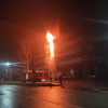 Požar na objetku bivšeg hotela Kristal u Zavidovićima, vatrogasci na terenu