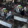 Umjetnica iz Palestine snimljena dok je crtala mural na ruševinama u Gazi