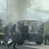 Borbeno vozilo MUP-a RS-a "Vihor" se zapalilo na autoputu kod Banje Luke