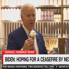 Biden suočen s kritikama nakon što je govorio o prekidu vatre u Gazi istovremeno jedući sladoled