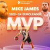Čudesni Mike James proglašen za MVP-ja Eurolige