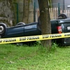 Sarajevo: Automobilom uletio u dvorište osnovne škole na Jezeru i prevrnuo se na krov