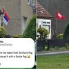 Na "najpoznatijoj" kući u Škotskoj tokom Eura bila je zastava Srbije, a sada je švicarska iz očiglednog razloga