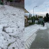 Ulice italijanske provincije se zabijelile tokom nevremena, urušili se krovovi kuća pod naletima vjetra