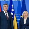 Obraćanje Andreja Plenkovića i Borjane Krišto nakon sastanka u Sarajevu
