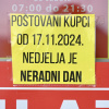Zaključane trgovine širom Sarajeva dok pekare, benzinske i tržnica rade normalno