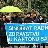 Radnici u zdravstvu KS došli ispred Vlade FBiH, traže trajno rješenje i imenovanje za Klinički centar