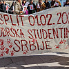 Split: Sedam privedenih zbog vrijeđanja učesnika skupa podrške studentima u Srbiji