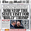 Naslovnica najpoznatijeg britanskog lista žestoko po Trumpu: "Zaustavite posjetu siledžije!"