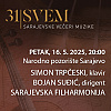 Sarajevske večeri muzike održat će se od 16. do 24. maja: Evo ko će sve nastupiti
