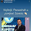 Misimović oduševljen Zeljkovićevim reizborom: "Najbolji predsjednik u povijesti Saveza"