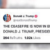 Trump i definitivno potvrdio prekid vatre: Primirje je sada na snazi, molimo vas da ga ne kršite