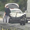 Saobraćajna nesreća na autocesti kod Vogošće, na vozilu pričinjena velika šteta
