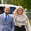 Novinarka Nataša Miljanović Zubac stigla na ročište u Sud BiH, s njom u pratnji Duška Jurišić