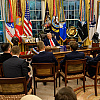 "Ko kosi, a ko vodu nosi": Fotografija koja je obilježila sastanak Trumpa i evropskih lidera