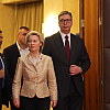 Vučić nije znao da su kamere upaljene pa rekao von der Leyen: Sada sam primio poruku iz Moskve