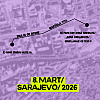 U nedjelju Osmomartovski protestni marš, bit će obustavljen saobraćaj u centru Sarajeva