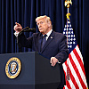 Trumpa upitali da li planira napad na Mojtabu Hamneija, on je odgovorio: Ne želim to reći
