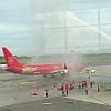 Vatrogasci "krstili" avion s nogometašima Paname pred polijetanje na duel s BiH i odlazak na SP