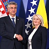 Obraćanje Borjane Krišto i Andreja Plenkovića i potpisivanje Ugovora o graničnim prijelazima